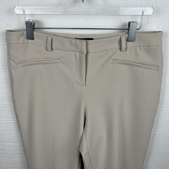 Cynthia Rowley Pants 8 Womens Biege Slacks Slim Ankle Pockets Career Zip Fly - Picture 3 of 7